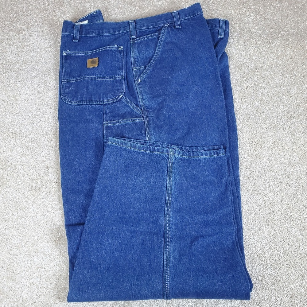 Carhartt Carpenter Jeans Denim 50X32 Actual Measure 48X29 Dungaree Fit 100% Cott